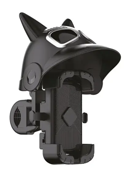 Telefon Tutucu Kedili Motorsiklet Bisiklet Oto Aksesuarları JX047 Siyah