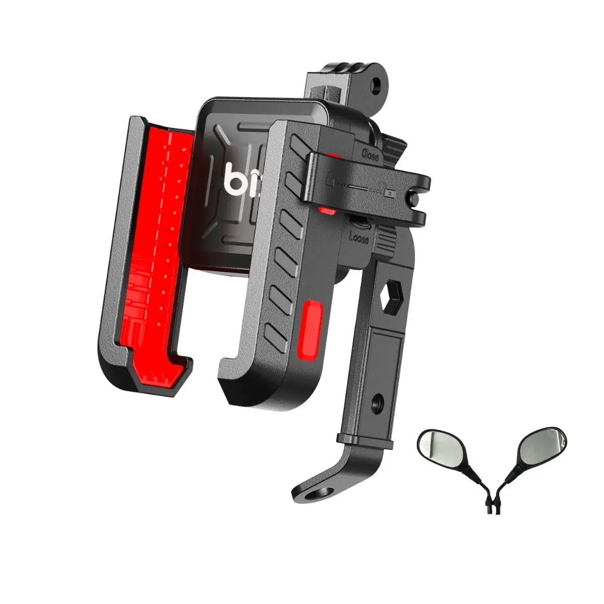 BMPH03 Ayna Bağlantılı Titreşim Önleyici Motosiklet Bisiklet Telefon Tutucu