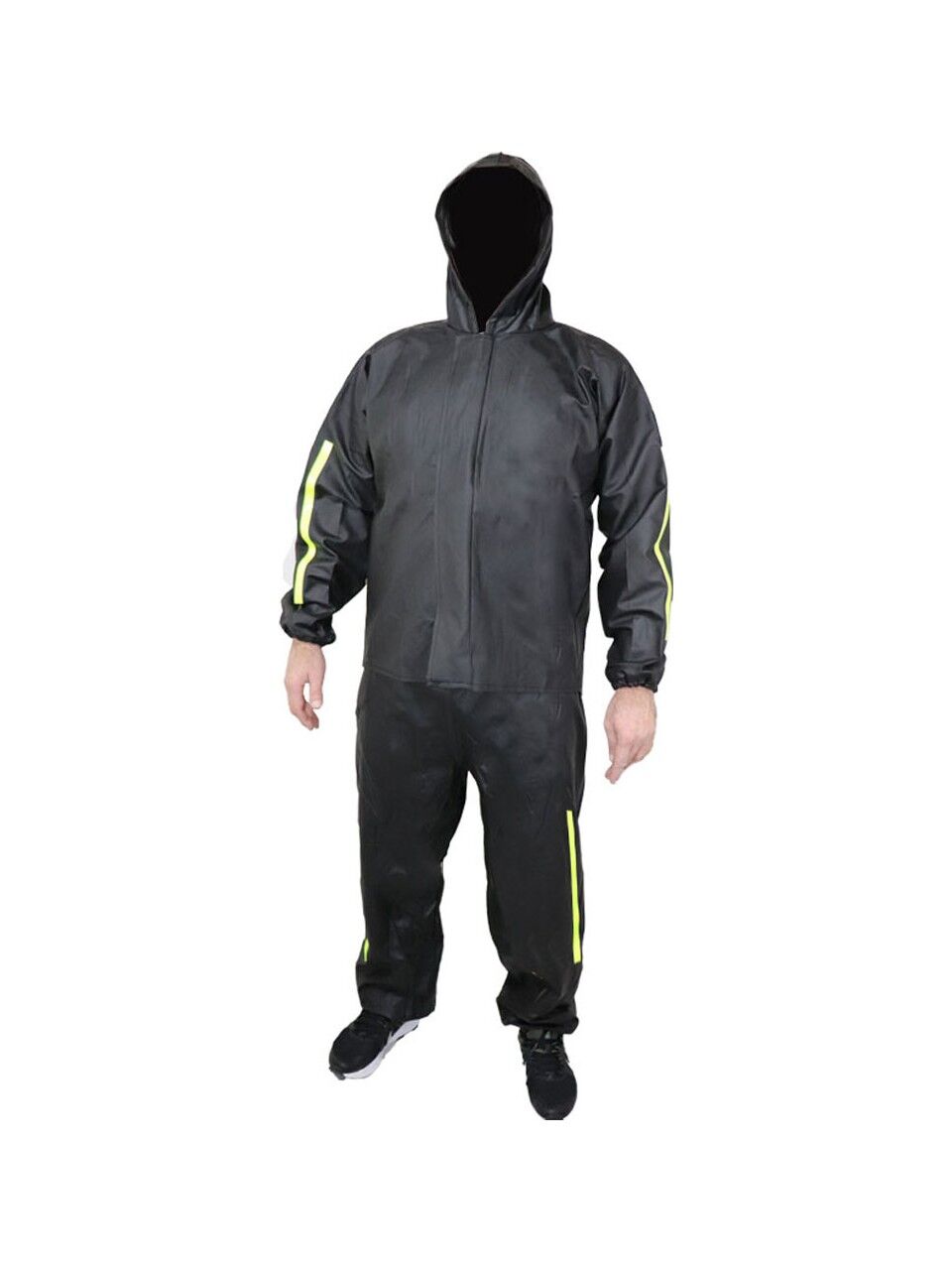 ŞAPKALI KAPİŞONLU YAĞMUR VE RÜZGAR GEÇİRMEZ PVC MOTORCU YAĞMURLUK ALT ÜST TAKIM DİKİŞSİZ GARANTLİ