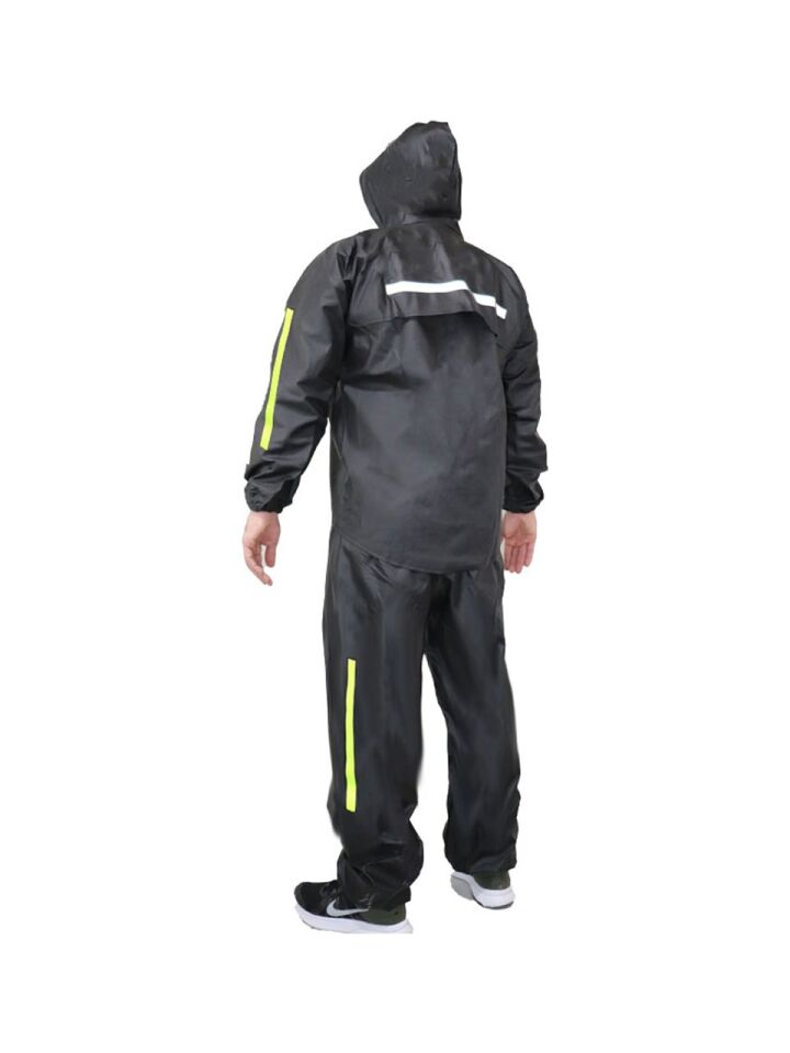 ŞAPKALI KAPİŞONLU YAĞMUR VE RÜZGAR GEÇİRMEZ PVC MOTORCU YAĞMURLUK ALT ÜST TAKIM DİKİŞSİZ GARANTLİ