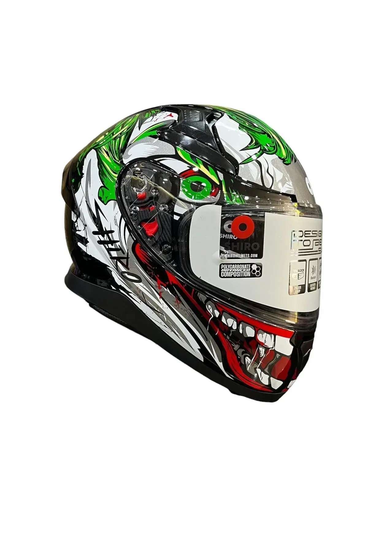 KASK SHİRO ÇENESİZ GRAFİKLİ GÖZLÜKLÜ