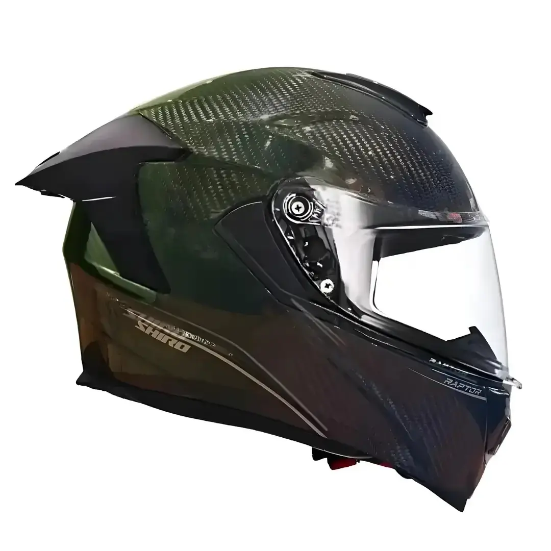Shiro Carbon Sv Yeşil Fullface Motosiklet Kaskı