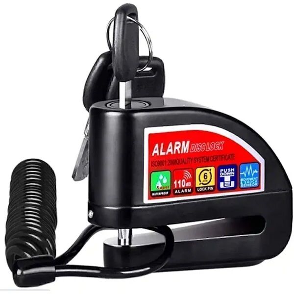 ALARMLI MOTOSİKLET DİSK KİLİDİ DİSK KİLİT GRİ SİYAH MAVİ KIRMIZI A KALİTE