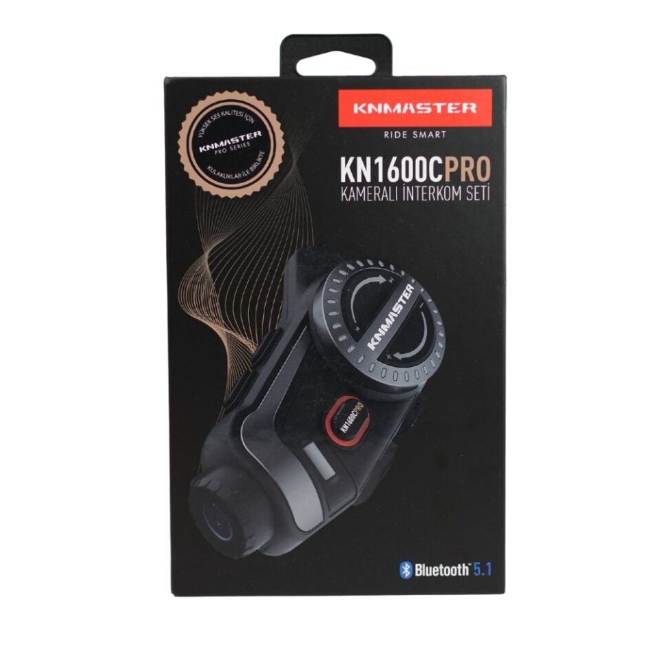KNMASTER KN1600C PRO Kameralı Motosiklet Kask İnterkom Bluetooth İntercom Kulaklık Seti