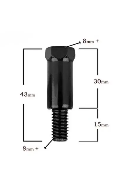 AYNA (SİPERLİK) UZATMA APARATI UZUN 8mm düz giriş 8 mm düz çıkış