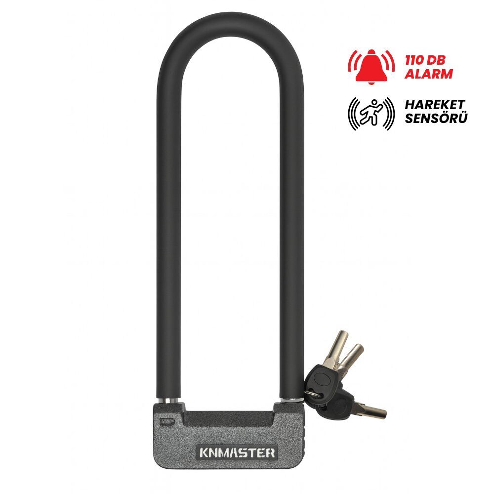 KNMASTER UL200A Alarm Fonksiyonlu U-Lock Bisiklet ve Motosiklet Kilidi