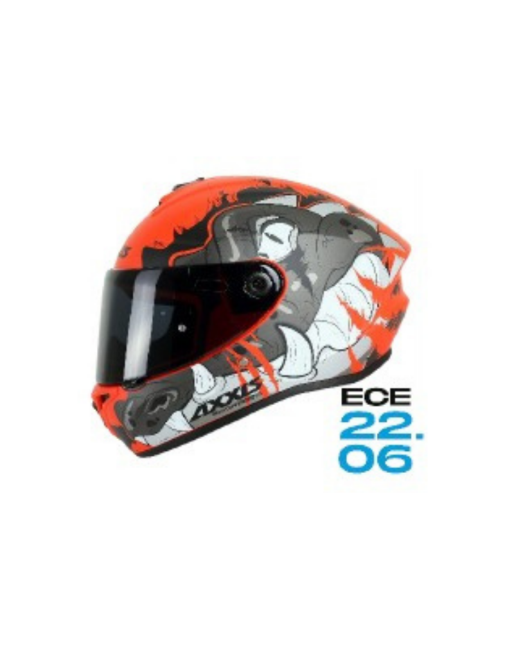 AXXIS Siyah Sarı - Siyah Gri - Siyah Kırmızı Grafikli Motosiklet Kaskı ( Vizör Hediyeli )