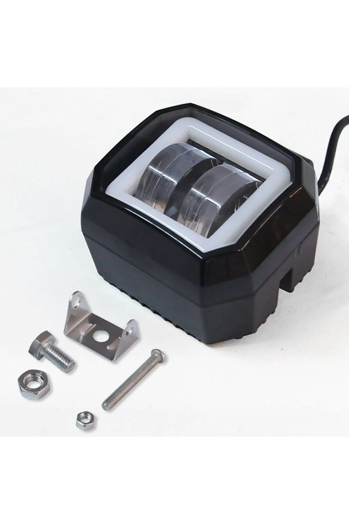 OFF ROAD ADAPTİF KARE MOTOSİKLET SİS FARI TURUNCU BEYAZ LED LAMBA