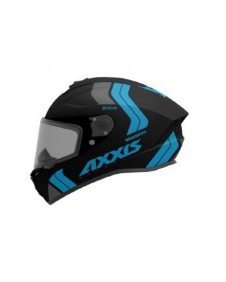 AXXIS Siyah Sarı - Siyah Mavi Motosiklet Kaskı ( Vizör Hediyeli )