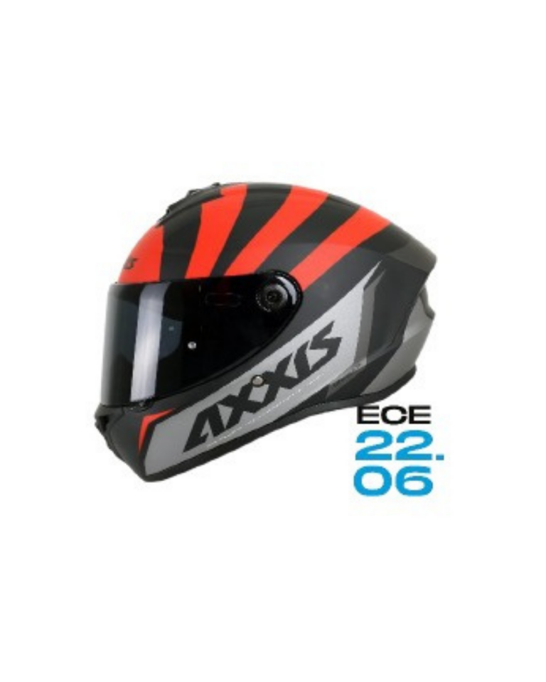 AXXIS Siyah Gri Kırmızı - Gri Siyah Motosiklet Kaskı ( Vizör Hediyeli )