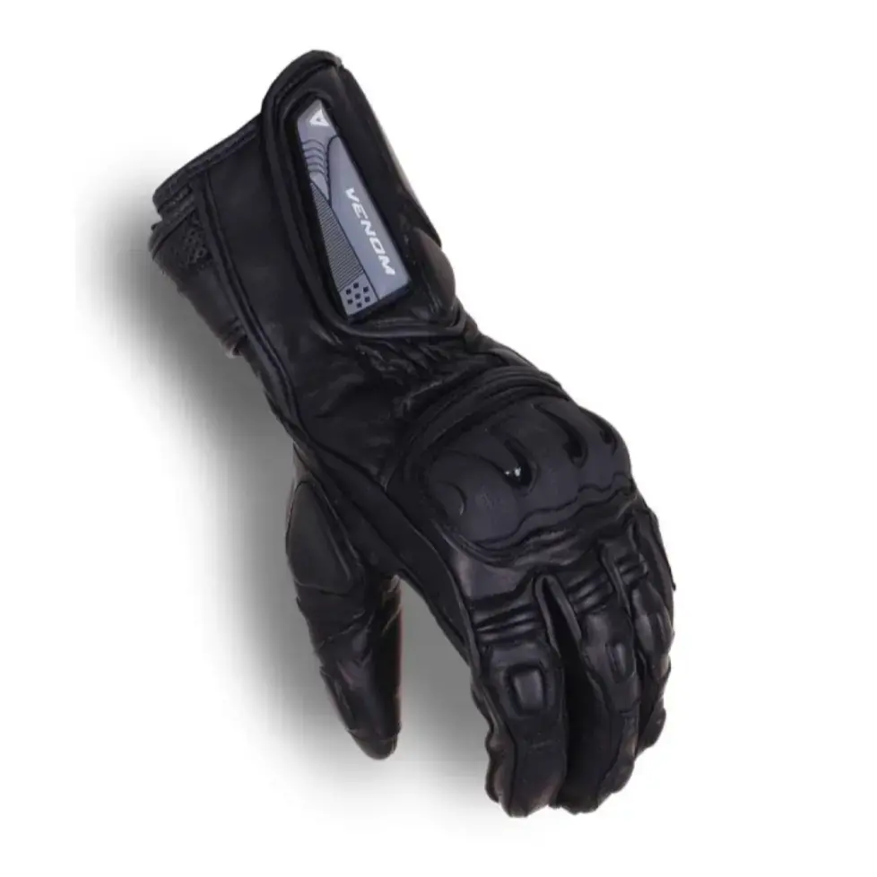 Venom D2 Uzun Deri Korumalı Uzun Motosiklet Eldiveni