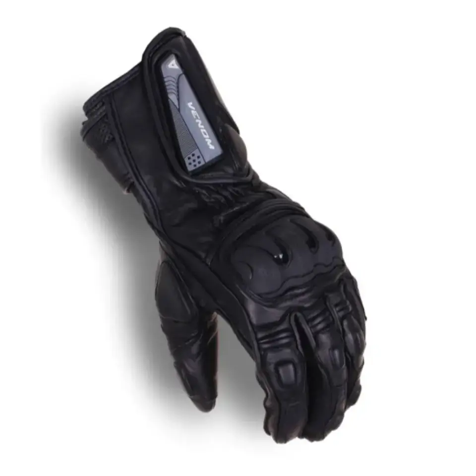 Venom D2 Uzun Deri Korumalı Uzun Motosiklet Eldiveni