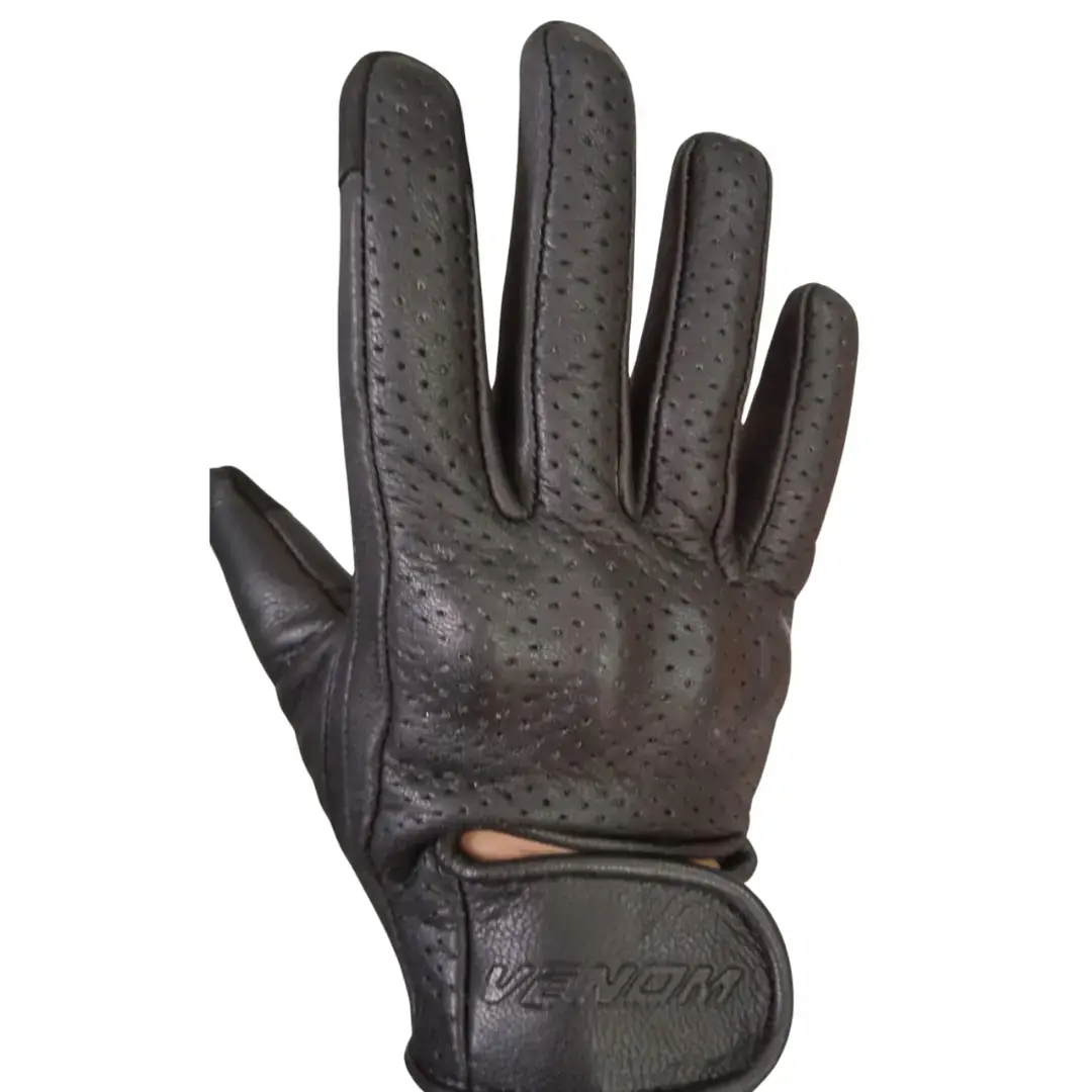 Venom VNP-670 Yazlık Deri Eldiven Siyah