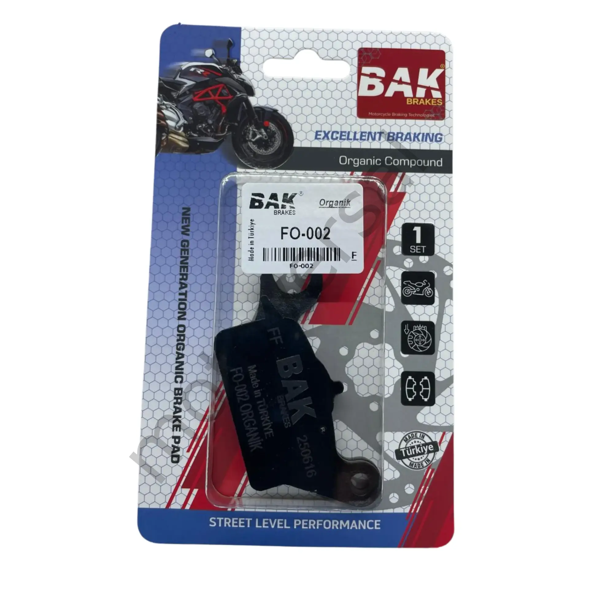 BAK BRAKES FO-02 Organik Fren Balata Seti (ÖN)